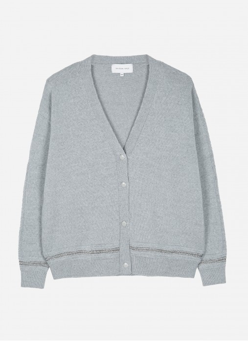 Short buttoned cardigan in LEMONGE knitwear