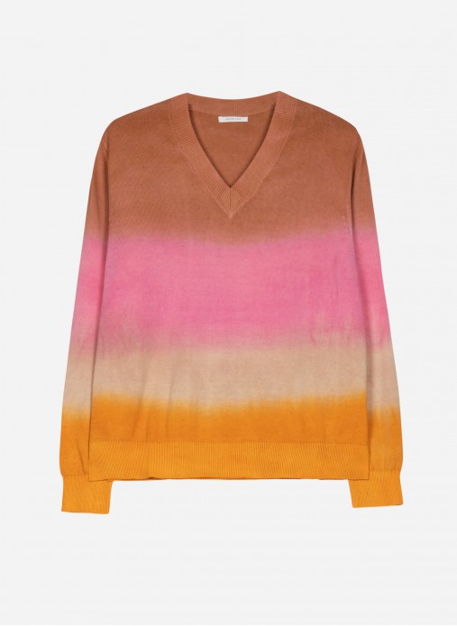 Long sleeve tie and dye sweater BRAISE